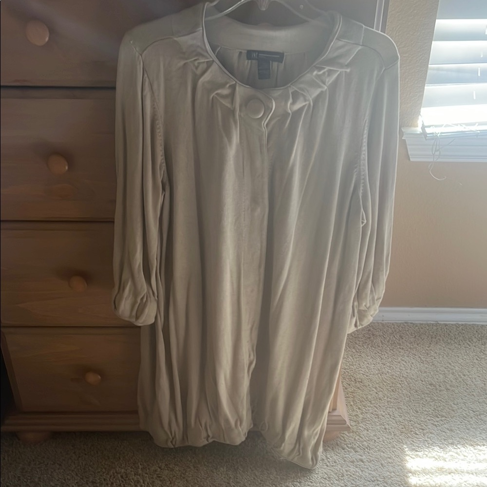 INC International Concepts Tan Button-Up Top